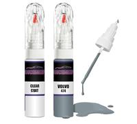 For VOLVO CELESTIAL BLUE 474 + Clear Coat Touch Up Paint Lacquer Fix Kit