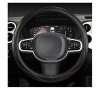 For Volvo For XC40 For XC60 For XC90 For V40 For S90 For S80 For S60 For S40 Car Steering Wheel Cover Genuine Leather 38cm 15" Steering Wheel Cover(Black Red 4pcs)