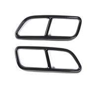 For Volvo S60 2014-2019 2-piece Set Stainless Steel Black Muffler Exhaust Tail Throat Car Modification Accessories OUSDUO(Style 2)