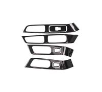 For Volvo V60 S60 XC60 2010-2017 Stainless Steel Door Armrest Panel Window Glass Lifting Buttons Decoration Cover Trim YIJIAVSX(7pcs Carbon fiber)