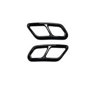 For Volvo XC40 2018-2024 Black Car Tail Throat Pipe Modified Cover Trim Car Exhaust Tail Pipes Frame(Black)
