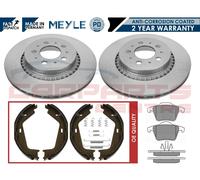 FOR VOLVO XC90 REAR MEYLE PD ANTI CORROSION COATED BRAKE DISCS PADS SHOES KIT