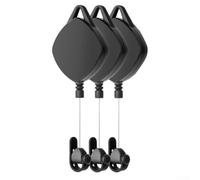 for vr Ceiling Mount Wire Organizer ABS Material Black for(Black (3 pcs))