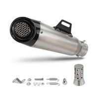 For VSTROM650 FZ07 DUKE250 450SR 800NK R3 Universal 51MM 60MM Project Three Layer Motorcycle Exhaust Muffler Tube With D&B K&iller(A1 with laser 60mm)