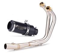 For Vul&can S650 650s 650 S VN650 EN650 Motorcycle Exhaust Modified Front Pipe DB Killer Silencer Pit Bike Elbow Motorcycle Muffler Exhaust Pipe(7)