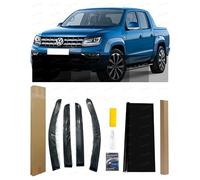 For VW Amarok Double Cab 2010-2022 | Wind Deflectors & Multi-Use Window Tint Film Kit | 6 Metre VLT 1% Other Options for Car, Home & Office | Rain Guards & Privacy Glass Protector w Tools