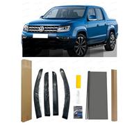 For VW Amarok Double Cab 2010-2022 | Wind Deflectors & Multi-Use Window Tint Film Kit | 6 Metre VLT 35% Other Options for Car, Home & Office | Rain Guards & Privacy Glass Protector w Tools