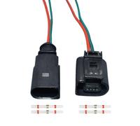 FOR VW AUDI 2 Pin Male & Female Prewired Connector Sensor Plug Kit 1J0973802 1J0973702 with 4pcs Heat Shrink Solder Seal Butt Splice Connectors