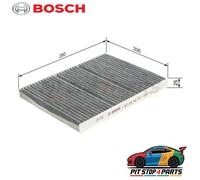 For VW Bora Cabin Pollen Filter Bosch 1987432300 280 mm Premium Graded 1998-2005