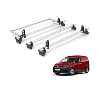 For VW Caddy 2010-2015 Roof Rack Rhino Kammbar Pro 3 Bars + Roller