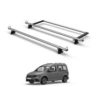 For VW Caddy 2010-2020 Roof Rack 2x Bars & Roller With Tie Points