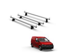 For VW Caddy 2010-2020 Roof Rack 3x Bars With Tie Points | Heavy-duty Steel Roof Bars with Anhor Points