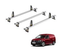For VW Caddy 2015-2020 Roof Rack 3x Roof Bars UltiBar+ | Only fits Maxi Wheelbase, Van Guard, Heavy Duty Aluminium Roof Bars