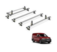 For VW Caddy 2020+ Roof Rack 4x Bars & Loadstops | Only fits Maxi Wheelbase with Barn Doors models, Van Guard, Heavy Duty Steel Roof Bars with loadstops