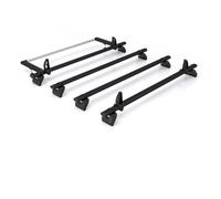 For VW Crafter 2006-2017 Roof Rack Rhino Kammbar Black 4 Bars + Roller