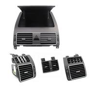 For VW For Caddy For T&OURAN 2004-2016 Front Rear Left Right Centre Chrome Console AC Air Conditioning Outlet Vent Air Conditioning Vent(A Set 4 Pcs)