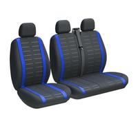 For VW For Crafter LT T4 T5 2+1 Universal Car Seat Covers Protector Seat Protectors(3-Seater BLUE)