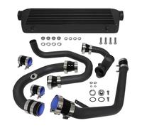 For VW For G&olf For GTI For MK4 1.8L Turbocharged 1998-2005 Bolt On Front Mount Intercooler Pipe Kit Aluminum Air Box Intake Hose(Black)