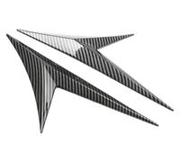 For VW For Goft 4 5 6 7 Gti Car Side Body Fender Door Decor Cover Blade Flank Wing Spoiler Lip Front Bumper Car Front Bumper Grille Set(Carbon)
