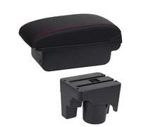For VW For Golf 6 For Golf 5 Mk6 MK5 For Jetta 5 For Sagitar 2007-2012 Car Armrest Box Retrofit Interior DYDGUTUFB(C1 Black red NO USB)