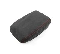 For VW For Golf 6 MK6 2010-2013 Soft Suede Leather With Elastic Band Interior Center Control Armrest Box Cover Trim Armrest Lids(Red line)