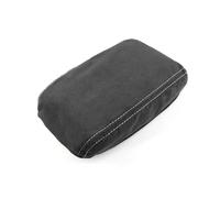 For VW For Golf 6 MK6 2010-2013 Soft Suede Leather With Elastic Band Interior Center Control Armrest Box Cover Trim Armrest Lids(White line)