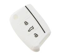 For VW For Golf 7 MK7 7.5 2013 - 2019 Silicone Car Key Protection Cover Key Holder Case Car Key Fob(White)