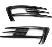 For VW For Golf 7 MK7 GTI 2014 2015 2016 2017 Fog Lamp Lower Bumper Grill Pair Car Front Fog Light Grille Grill PYPFQUMQGR(Carbon Fiber Look)