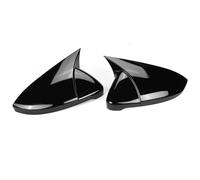 For VW For Golf MK7 MK7.5 R GTI GTD 2014-2019 Wing Mirror Cover Rearview Mirror Caps Casing OX Horn Style Car Accessories(Gloosy Black)