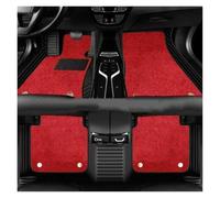 For VW For ID.3 For ID.4 For ID.6 6Seat 7Seat 2021-2023 PU Leather + Nano Velvet Customized Car Floor Mat Car Mat And Carpet(Black Red)