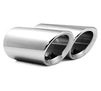 For VW For JETTA For SAGITAR For POLO For GOLF 7 For Passat For Tiguan Car Tailpipe 75mm Silver 2PC Exhaust Tips Muffler Exhaust Tail Pipe(75mm Silver 2PC)