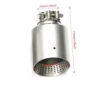 For VW For MK7 For Golf 7 For Golf For R For GTI 1PC Exhaust Muffler Tip Matte Stainless Steel Exhaust Tip Muffler Nozzle Car Accessories(63-114mm)