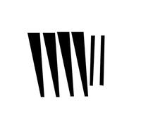 For VW For P&assat B6 B7 2006 2007 2008 2009 2010 2011 2012 2013 2014 2015 Window Door Column B C Pillar Post Cover Trim Sticker Car Door Sealing Strip(Black)