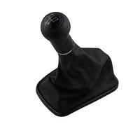 for VW for P&assat B6 B7 CC 3C for Golf 7 for Bora 5 6 Speed Car Manual Gear Shift Knob with Gaitor Leather Boot Cover Stick Lever (Color : 6 Speed Silver)(5 Speed Black)