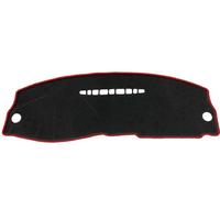 For VW For Passat B5 1996-2005 Dashboard Mat Cover Avoid Light Carpet Car-Accessories Stickers Rug Dashboard Mat(Flannel/A Red Edge (LHD))