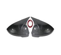 For VW For Passat B8 2017-2019 Car Modified Accessories Black Carbon Fiber ABS Ox Horn Side Rearview Mirror Cover Trim Car side mirror housing(Carbon fiber pattern)