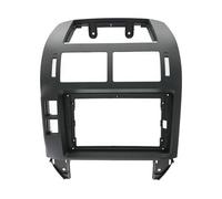 For VW For Polo 2004 2005 2006 2007 2008 2009 2010 Car Fascia Navigation Fascias Dash Frame 9" Android Multimedia Player POMPOMPUR(Frame-black)