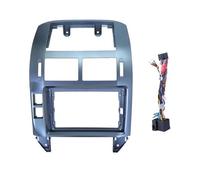 For VW For Polo 2004-2011 Car Fascia Navigation Fascias Dash Frame 9" Android Multimedia Player OOPUHKSY(Silver-Frame Cord)