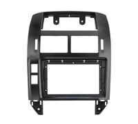 For VW For Polo 2004-2011 Car Fascia Navigation Fascias Dash Frame 9" Android Multimedia Player OOPUHKSY(Black-Frame)