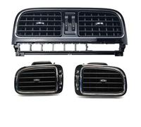 For VW For POLO 2011-2013 Car Central Dashboard 6RD819728 6RD819703 6RD819704 AC Air Outlet Chrome Vent A/C Air Conditioning Vents(3 PCS)