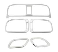 For VW For Polo 2011-2017 6R 6pcs Car Stainless Steel Trim Outlet Air Conditioning Decoration AC Cover Auto Accessories Car Central Interior