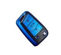 For VW For Polo For Golf 7 MK7 For Tiguan Car Key Case Cover Bag Keychain Protector Car Key Fob(Blue)