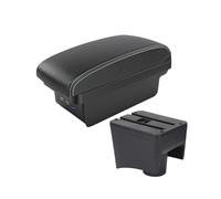 For VW For POLO For Mk5 6R 2010-2018 Armrest For Vento Car Box Storage Retrofit Interior Accessories Car Armrest Box(B3 Black white 3 USB)