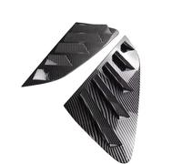 For VW For Polo Mk6 GTI TGI TSI MPI 2017-2023 Car Rear Window Shutter Cover Trim Triangle Shade Spoiler Car Rear Spoilers(Carbon Look)