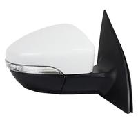 For VW For Scirocco 2009-2018 Side Mirrors 13 Wires Manual Folding Electrically Adjustable Turn Signals Heated Indicators Memory Auto Electric Mirrors(White-Right(Driver Side),13 Wire)