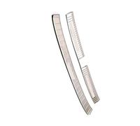 For VW For T-ROC 2018 2019 2017-2023 Stainless Steel Inner&Outer Rear Bumper Protector Plate Trims Car Accessories 2pcs(Silver)
