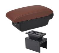 For VW For Tcross Car Armrest Box Center Storage Box USB Charging Interior Details Accessories RESPUNEKBAH(B6 brown 3USB)