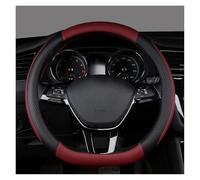For VW For Teramont For Atlas For T-Roc For T-cross 2017-2021 D Shape Car Steering Wheel Cover Anti-slip And Wear-resistant Wheel Sleeve Protector(WINE RED)