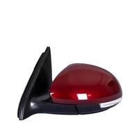 For Vw For Tiguan 2010-17 9-Line Electrically Adjustable Lens Heating Light Automatically Fold Rearview Mirror Sets Complete Wing Mirrors for Cars(1PCS Yuanye Red L)