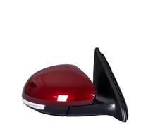 For Vw For Tiguan 2010-17 9-Line Electrically Adjustable Lens Heating Light Automatically Fold Rearview Mirror Sets Complete Wing Mirrors for Cars(1PCS Yuanye Red R)